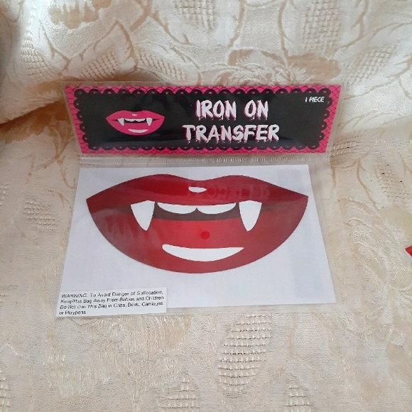 Set of 5 Iron on Transfers Vampire Theme - Picture 3 of 5